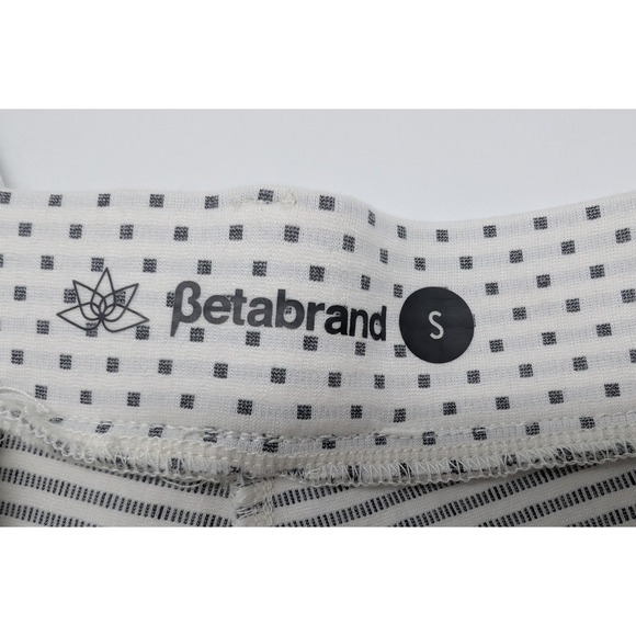 Betabrand size Small 7-Pocket Dress Pants Yoga Straight Leg White Square *HOLE* - Picture 5 of 13